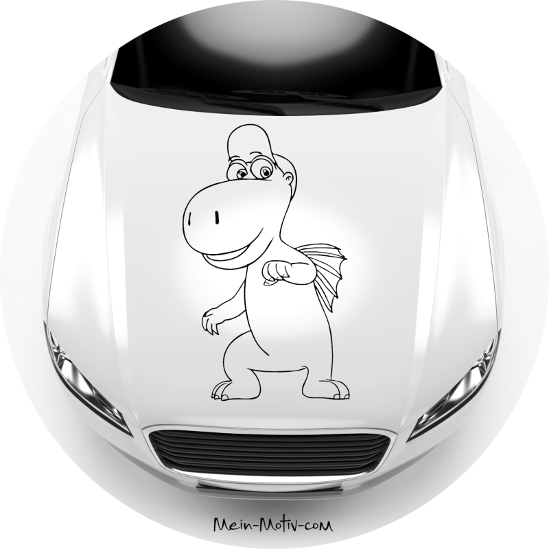 Preview: Aufkleber 46203 Drache Kokosnuss Portrait